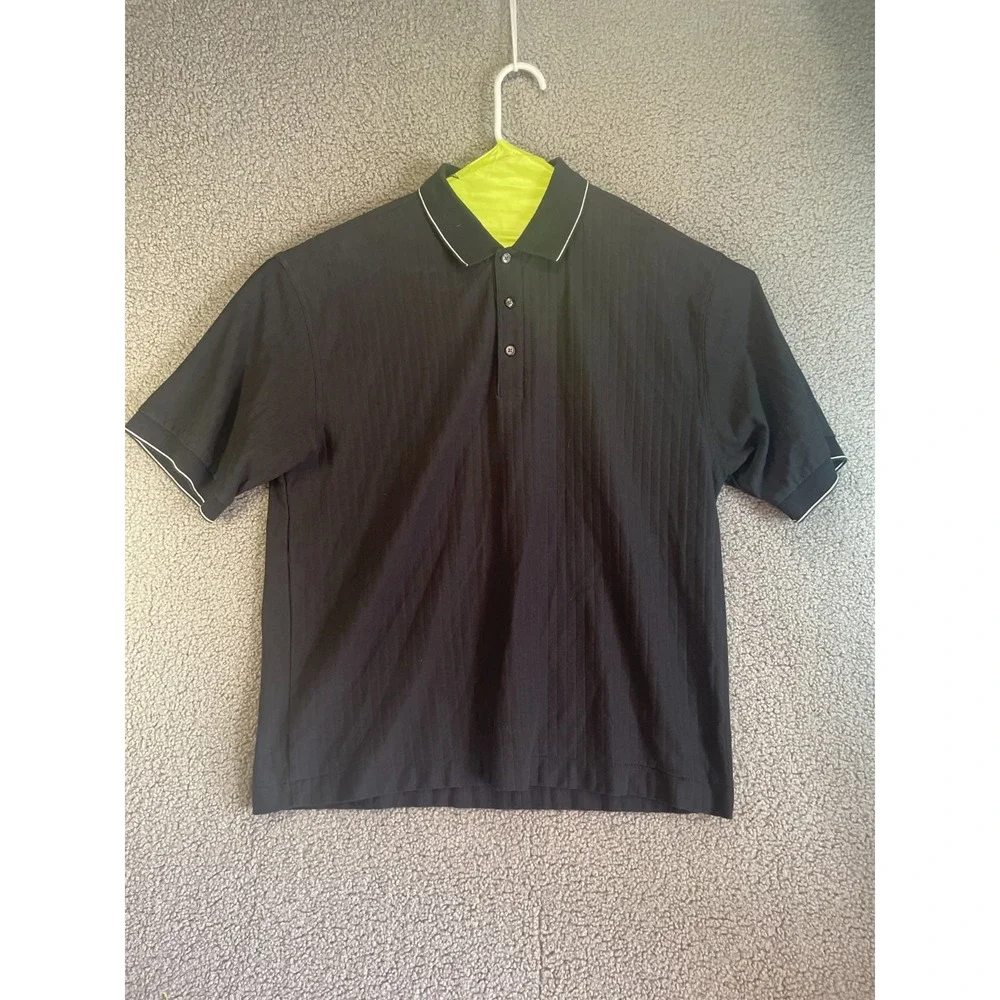 Nike Polo Shirt Mens Large  Black Lightweight Dri Fit Golf Stretch Casual‎